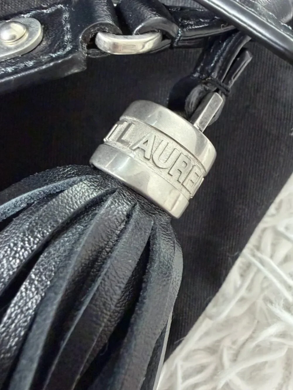 SAINT LAURENT Calfskin Matelasse Monogram Lou Belt Bag in Black - Picture 5 of 11